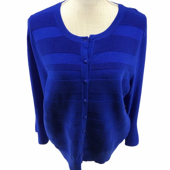 Charter Club Sweaters - Charter Club Woman’s Modern Blue Cardigan Sweater